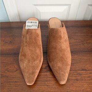 Donald J. Pliner Tan Suede Mules